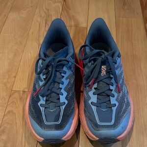 Hoka Athletic Hikers Shoes in Blue and Pink